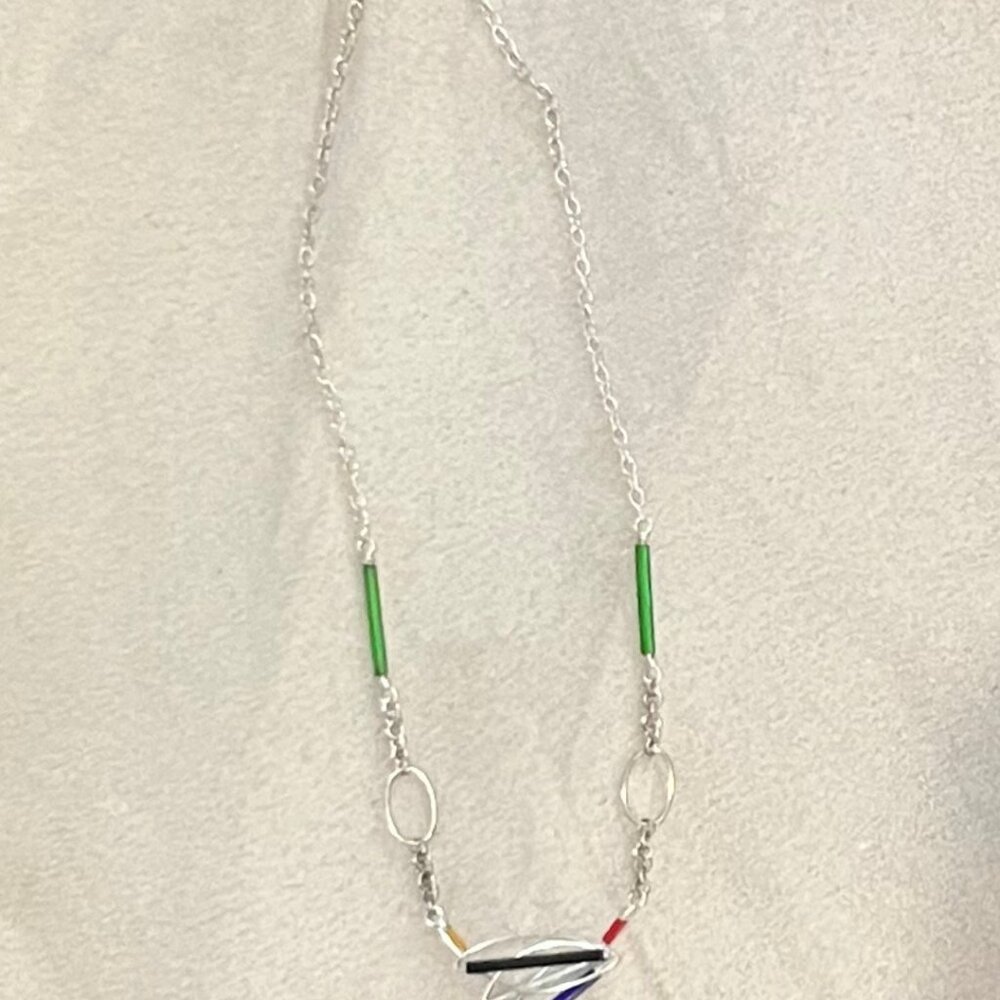 Barbie Levy “Barb-Wire” Link Necklace-17 - Wearable Art - Picture 3 of 3